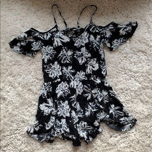 Full Tilt Black and White Romper